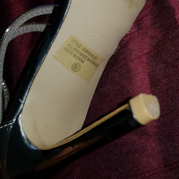 Gold Rhinestone Formal Dress Heels - Picture 7 of 8